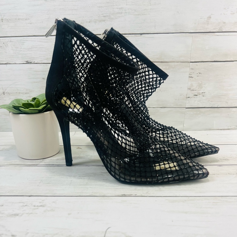 Charles By Charles David Afterhours Rhinestone Mesh Bootie Size 7M High …